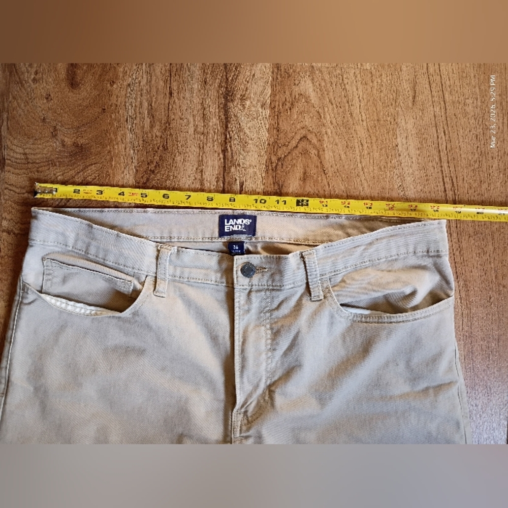 Lands' End Khaki Pants 36 Slim Fit Straight - Picture 4 of 7